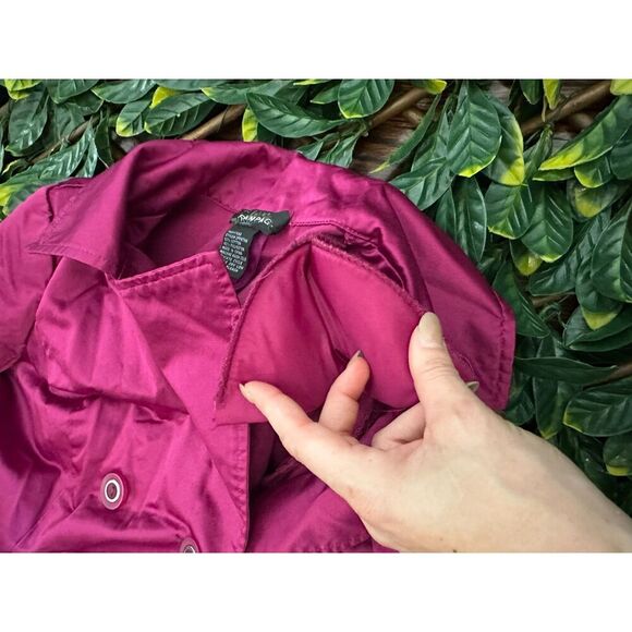 Vintage Hot Pink Double Breasted Jacket Size Small - Picture 10 of 15